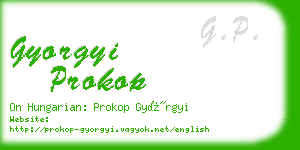 gyorgyi prokop business card